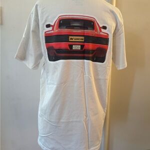 Connected brand w T-Shirt with Red Ferrari “slow lane” strain logo
